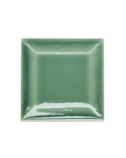 Kakel Bristol - Fasad kant 7,5 x 7,5 cm akvagrön, krackelerat