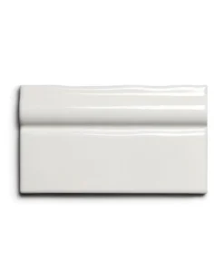 Kakel Mayfair - Elfenbensvit Avslutslist 7,5 x 13 cm blank, lätt vågigt