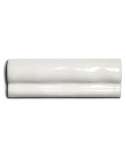 Kakel Mayfair - Elfenbensvit bröstlist 5 x 15 cm blank, lätt vågigt