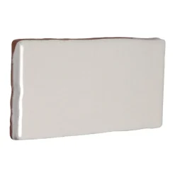 Kakel Mayfair - Krackelerad antikvit halftile 7,5 x 15 cm blank, lätt vågigt