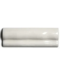 Kakel Mayfair - Krackelerad antikvit bröstlist 5 x 15 cm blank, lätt vågigt