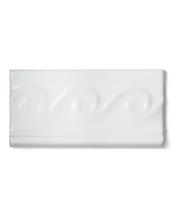Kakel Victoria - Dekorlist våg 7,5 x 15 cm vit