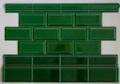 Kakel Victoria - Fasad kant 7,5 x 15 cm buteljgrön