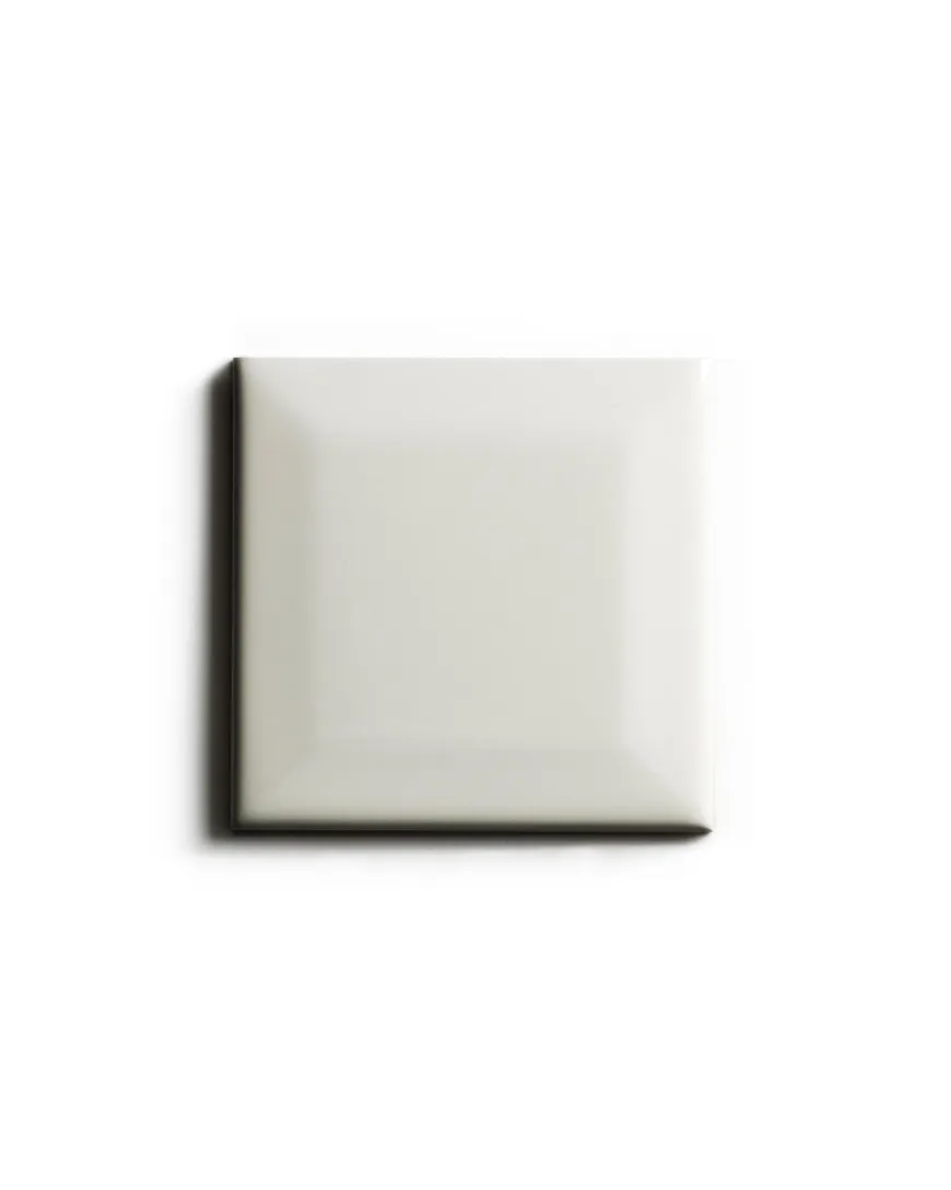 Kakel Victoria - Fasad kant 7,5 x 7,5 cm elfenbensvit, blank