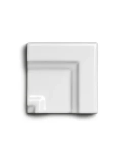 Kakel Victoria - Ramhörn till bröstlist 7,5 x 15 cm - vit, blank