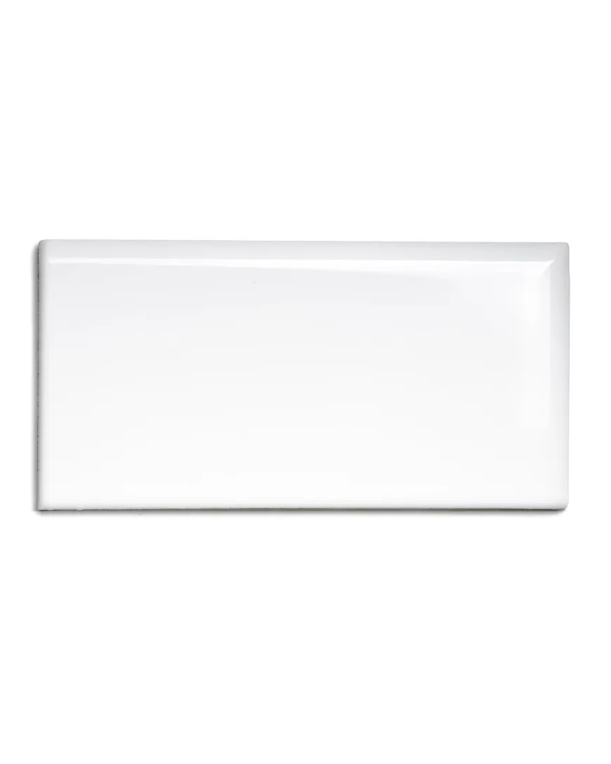Kakel Victoria - 7,5 x 15 cm vit bullnose höger hörn