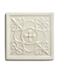 Kakel York - Dekorplatta relief 14,8 x 14,8 cm mandel