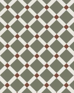 Klinker - Canterbury grön - Australian green/vit/röd