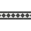Klinkerfris - Klassisk 10 cm svart/vit