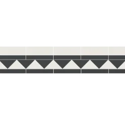 Klinkerfris - 150 mm svart/vit