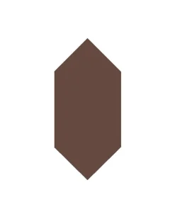 Klinker - Hexagondiamant 7 x 15 cm chokladbrun