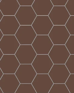 Klinker - Hexagon 15 x 15 cm chokladbrun
