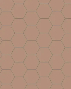 Klinker - Hexagon 10 x 10 cm gammelrosa