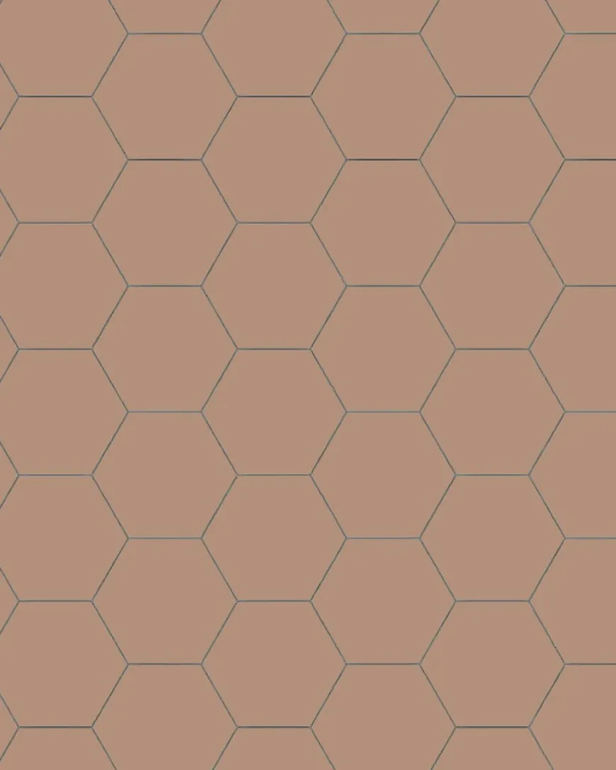 Klinker - Hexagon 10 x 10 cm gammelrosa