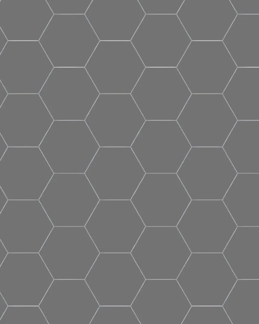 Klinker - Hexagon 10 x 10 cm grafitgrå