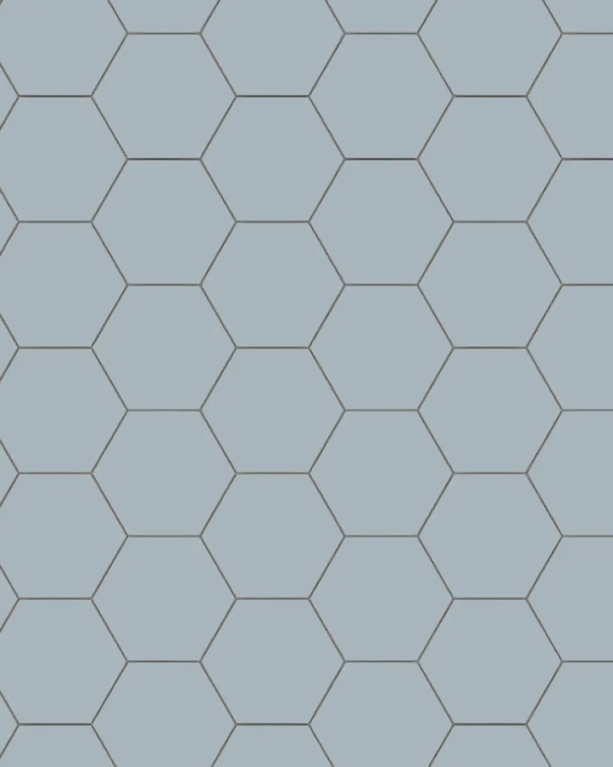 Klinker - Hexagon 10 x 10 cm gråblå