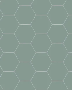 Klinker - Hexagon 15 x 15 cm grön