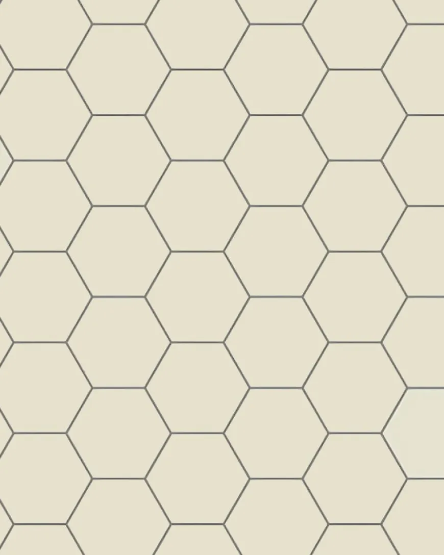 Klinker - Hexagon 10 x 10 cm gulvit