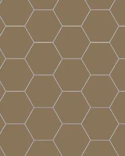 Klinker - Hexagon 15 x 15 cm kaffebrun