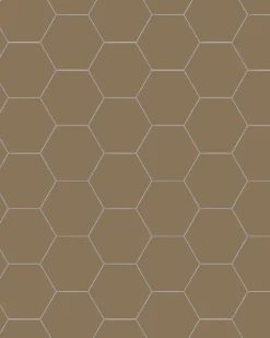 Klinker - Hexagon 10 x 10 cm kaffebrun
