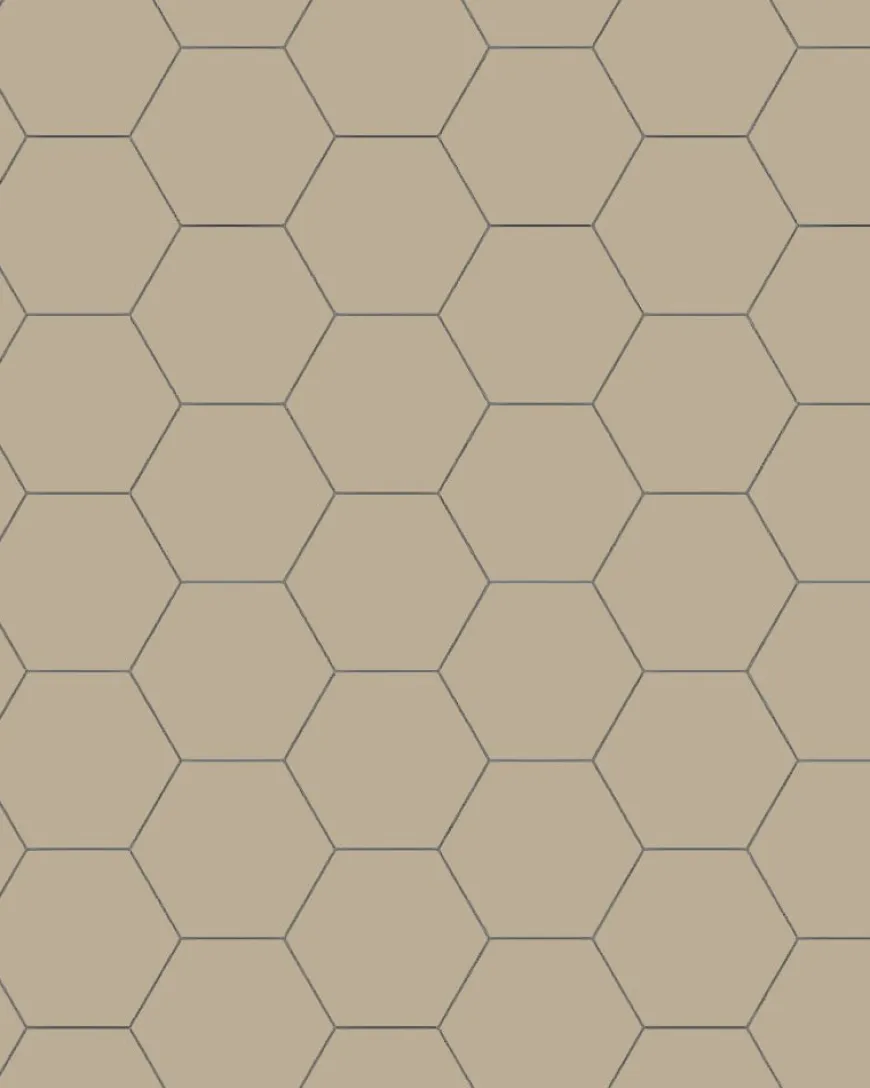 Klinker - Hexagon 10 x 10 cm linne