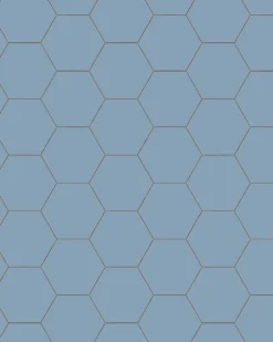 Klinker - Hexagon 10 x 10 cm ljusblå