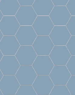 Klinker - Hexagon 15 x 15 cm ljusblå