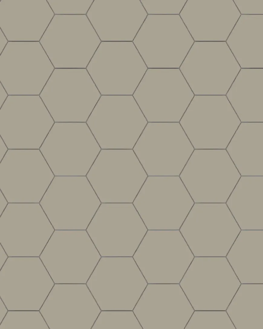 Klinker - Hexagon 10 x 10 cm ljusgrå