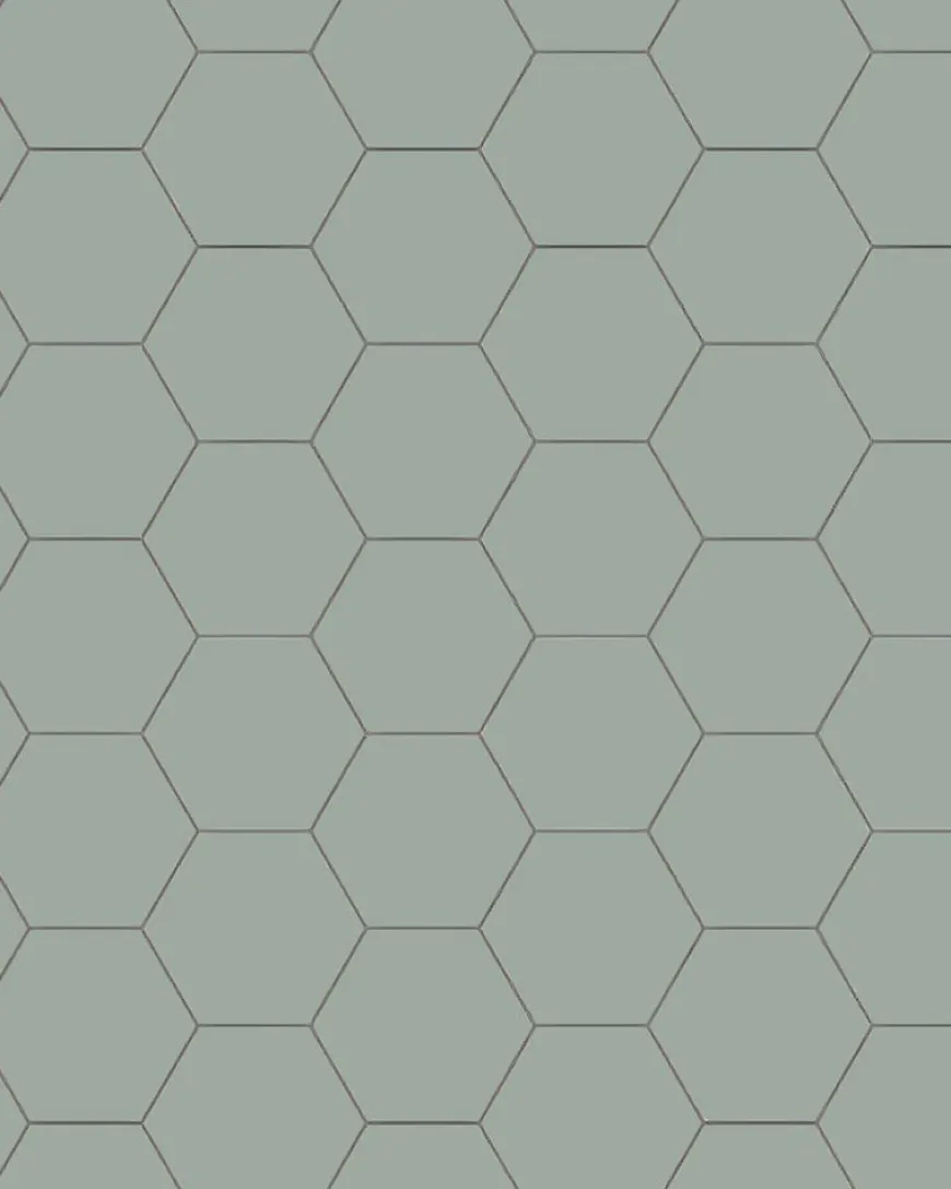 Klinker - Hexagon 10 x 10 cm ljusgrön