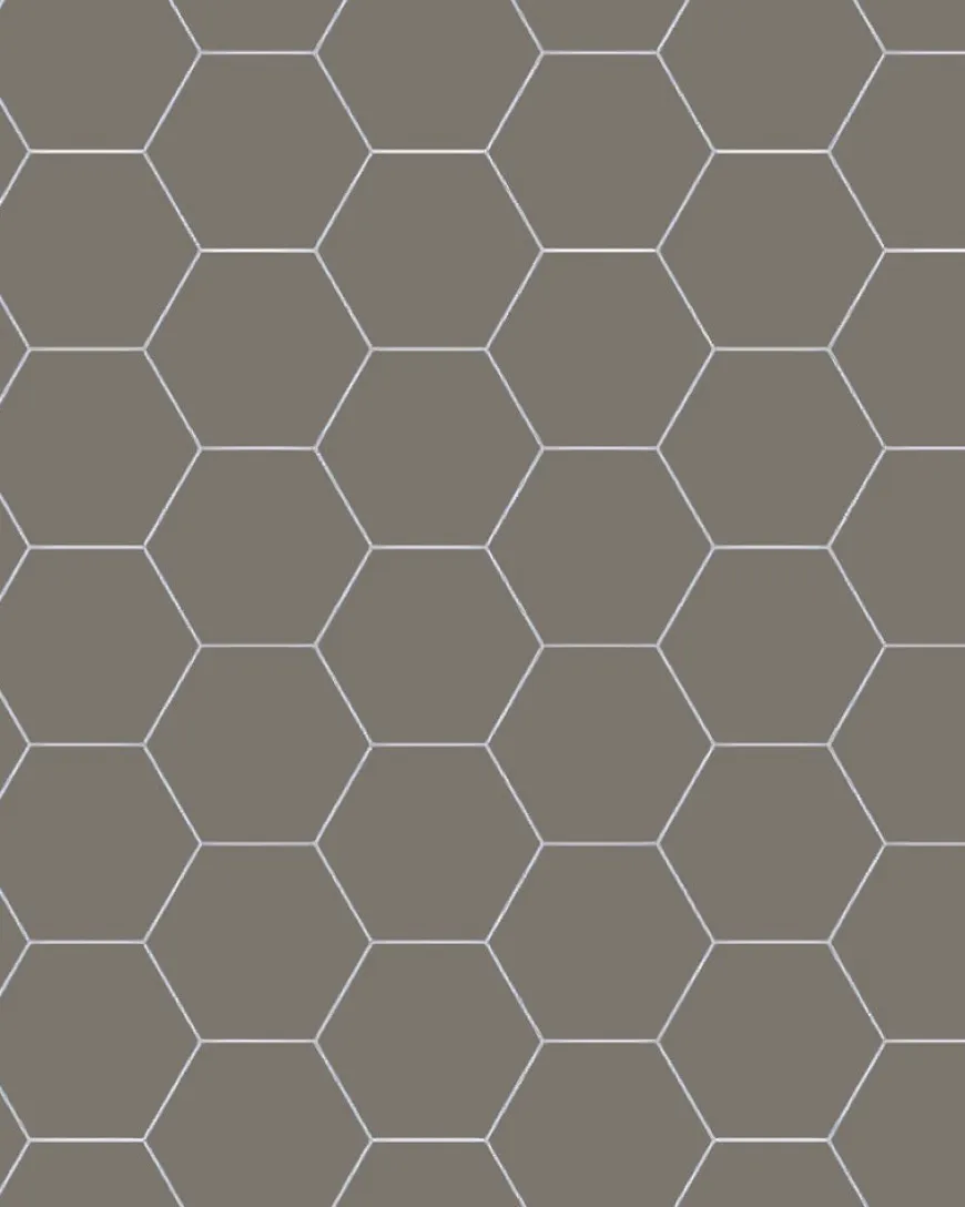 Klinker - Hexagon 10 x 10 cm mörkgrå