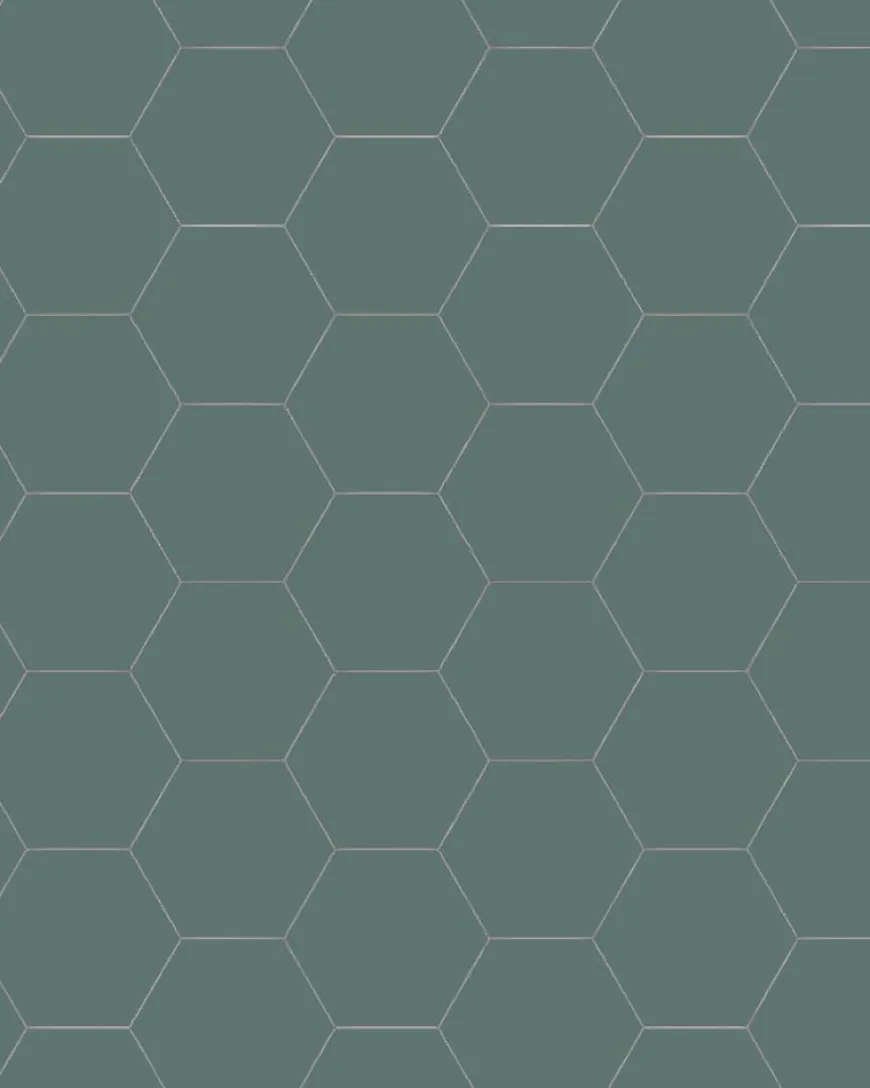 Klinker - Hexagon 10 x 10 cm mörkgrön