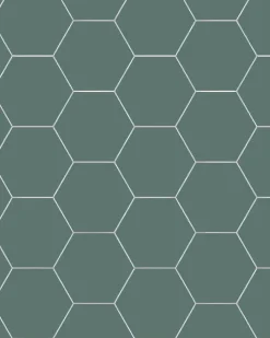 Klinker - Hexagon 15 x 15 cm mörkgrön