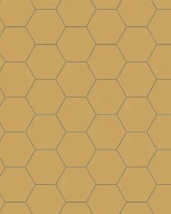 Klinker - Hexagon 10 x 10 cm ockragul