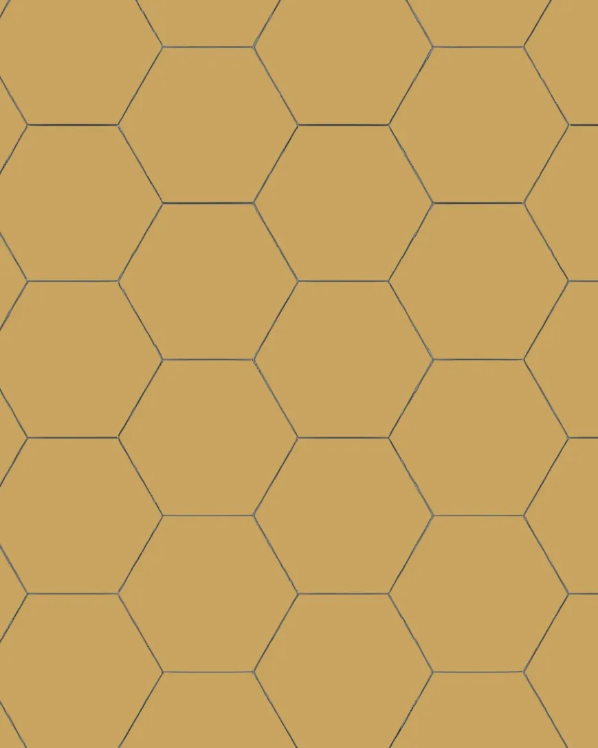Klinker - Hexagon 15 x 15 cm ockragul