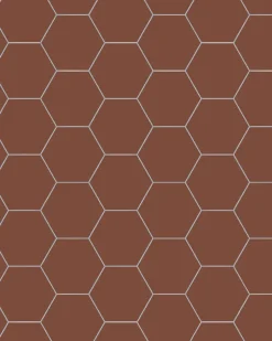 Klinker - Hexagon 10 x 10 cm röd