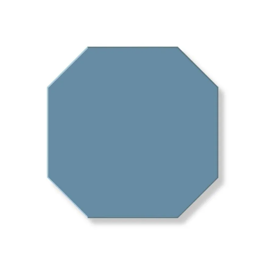 Klinker - Oktagon 10 x 10 cm blå