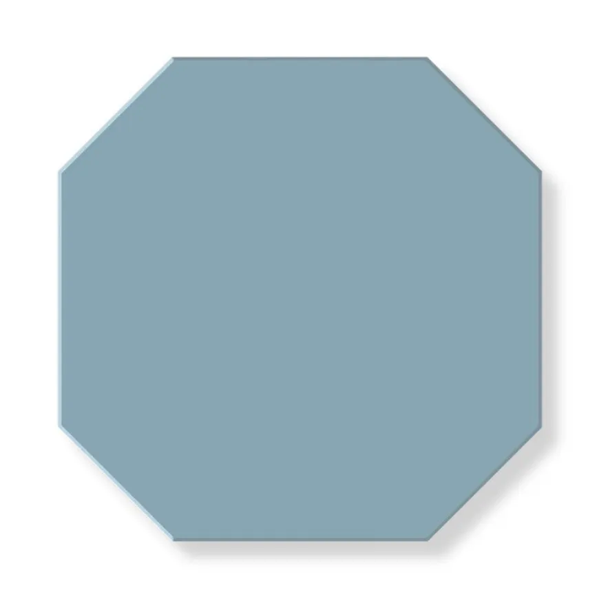 Klinker - Oktagon 15 x 15 cm ljusblå