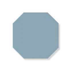 Klinker - Oktagon 10 x 10 cm ljusblå