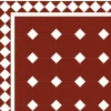 Klinker - Oktagon 15 x 15 cm röd