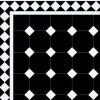 Klinker - Oktagon 15 x 15 cm svart