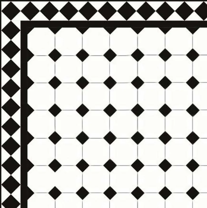 Klinker - Oktagon 10 x 10 cm vit