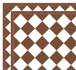 Klinker - Schackrutigt 15 x 15 cm chokladbrun/vit