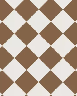 Klinker - Schackrutigt 15 x 15 cm havana/vit
