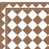 Klinker - Schackrutigt 15 x 15 cm kaffebrun/vit