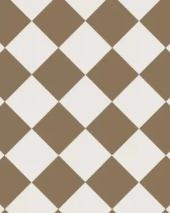 Klinker - Schackrutigt 15 x 15 cm kaffebrun/vit
