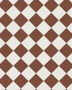 Klinker - Schackrutigt 10 x 10 cm röd/vit