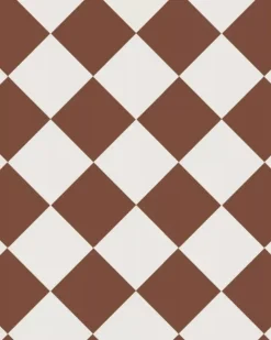 Klinker - Schackrutigt 15 x 15 cm röd/vit