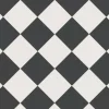 Klinker - Schackrutigt 15 x 15 cm svart/vit