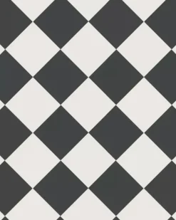 Klinker - Schackrutigt 15 x 15 cm svart/vit