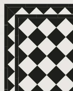 Klinker - Schackrutigt 15 x 15 cm svart/vit